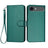 iPhone Air Premium Wallet-etui med rem - kulfiberstruktur - Kulstofgrøn