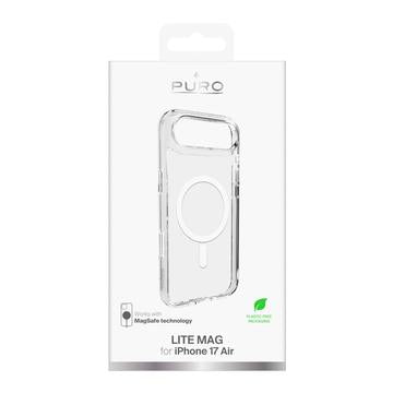 iPhone Air Puro Lite Mag Hybrid Cover - hvid/gennemsigtig
