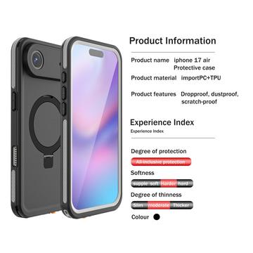 iPhone Air Redpepper IP68 MagSafe vandtæt cover med kickstand - Sort