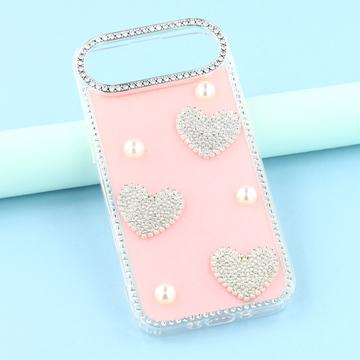 iPhone Air Funklende Kærlighed og Perle Hybrid Cover - Pink