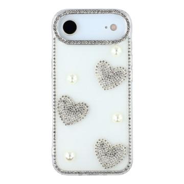 iPhone Air Funklende Kærlighed og Perle Hybrid Cover - Hvid