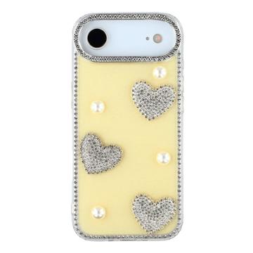 iPhone Air Funklende Kærlighed og Perle Hybrid Cover - Gul