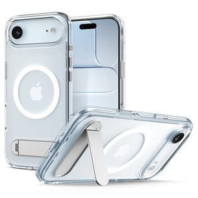 iPhone Air Spigen Ultra Hybrid S Mag MagSafe cover med støttefod - hvid / klar