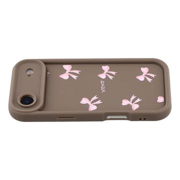 iPhone Air Stilfuldt stødsikkert TPU cover med forhøjede kanter - Brun / Sløjfe