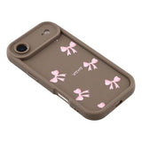 iPhone Air Stilfuldt stødsikkert TPU cover med forhøjede kanter - Brun / Sløjfe