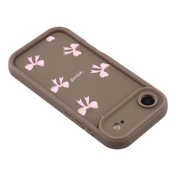 iPhone Air Stilfuldt stødsikkert TPU cover med forhøjede kanter - Brun / Sløjfe