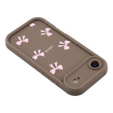 iPhone Air Stilfuldt stødsikkert TPU cover med forhøjede kanter - Brun / Sløjfe