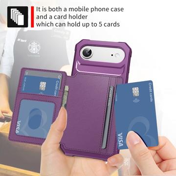 iPhone Air TPU Cover med Kortholder - Lilla