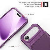 iPhone Air TPU Cover med Kortholder - Lilla