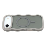 iPhone Air Bølgekant magnetisk hybrid cover - grå