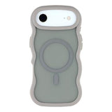 iPhone Air Bølgekant magnetisk hybrid cover - grå