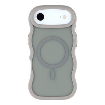 iPhone Air Bølgekant magnetisk hybrid cover - grå