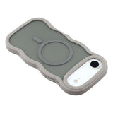 iPhone Air Bølgekant magnetisk hybrid cover - grå