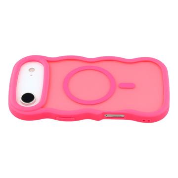 iPhone Air Bølgekant magnetisk hybrid cover - hot pink