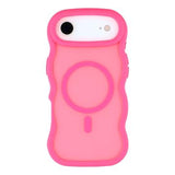 iPhone Air Bølgekant magnetisk hybrid cover - hot pink