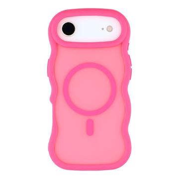 iPhone Air Bølgekant magnetisk hybrid cover - hot pink