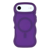 iPhone Air Bølgekant magnetisk hybrid cover - lilla