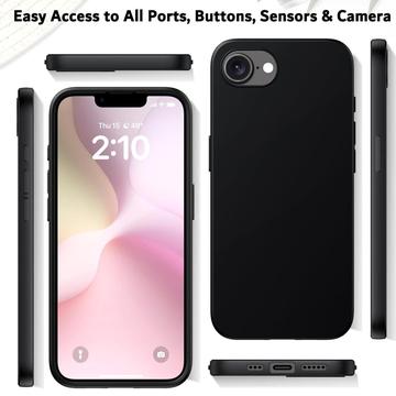 iPhone 16e/17e Skridsikkert TPU Cover - sort