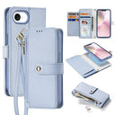 iPhone 16e/17e Dux Ducis Lawa Pung læderetui m. magnetisk cover - babyblå