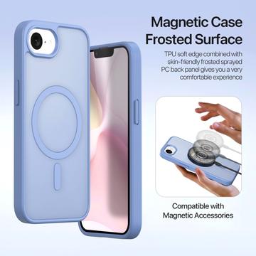 iPhone 16e/17e Dux Ducis Lawa Pung læderetui m. magnetisk cover - babyblå