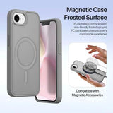 iPhone 16e/17e Dux Ducis Lawa Pung læderetui med magnetisk låg - grå
