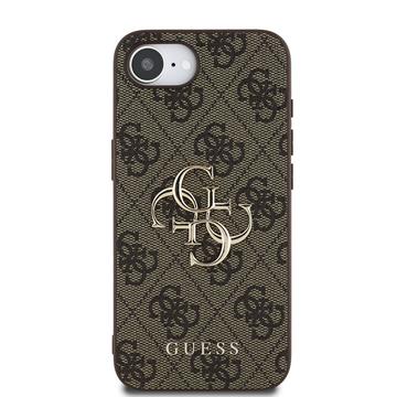 iPhone 16e/17e Guess 4G Big Metal Logo Hybrid Cover - Brun