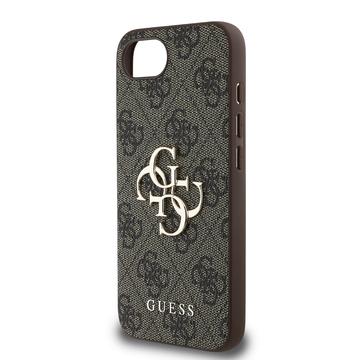 iPhone 16e/17e Guess 4G Big Metal Logo Hybrid Cover - Brun