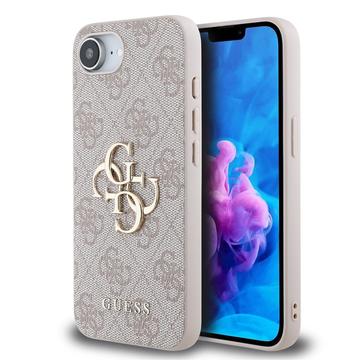 iPhone 16e/17e Guess 4G Big Metal Logo Hybrid Cover - Pink
