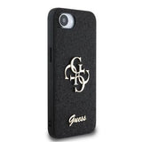iPhone 16e/17e Guess Fixed Glitter 4G Metal Logo Cover - Sort