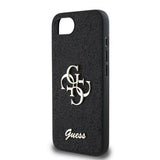 iPhone 16e/17e Guess Fixed Glitter 4G Metal Logo Cover - Sort