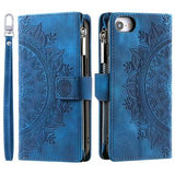 iPhone 16e/17e Mandala Series Etui med Pung - Blå