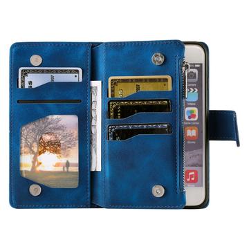 iPhone 16e/17e Mandala Series Etui med Pung - Blå