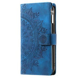 iPhone 16e/17e Mandala Series Etui med Pung - Blå
