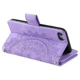 iPhone 16e/17e Mandala Series Etui med Pung - Lilla
