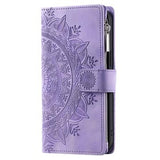 iPhone 16e/17e Mandala Series Etui med Pung - Lilla
