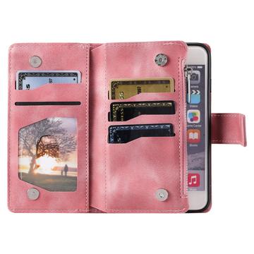 iPhone 16e/17e Mandala Series Etui med Pung - Rødguld