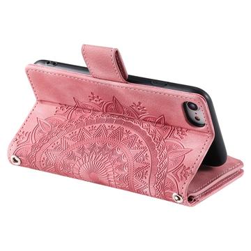 iPhone 16e/17e Mandala Series Etui med Pung - Rødguld