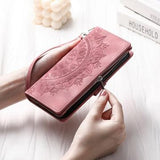 iPhone 16e/17e Mandala Series Etui med Pung - Rødguld