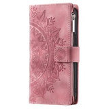 iPhone 16e/17e Mandala Series Etui med Pung - Rødguld