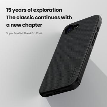 iPhone 16e/17e Nillkin Super Frosted Shield Pro Hybrid Cover - Sort