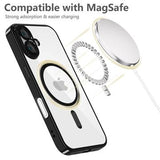 iPhone 16e/17e Tech-Protect MagFlex Cover - MagSafe-kompatibelt - klar / sort