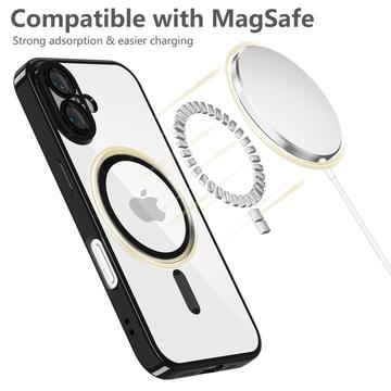 iPhone 16e/17e Tech-Protect MagFlex Cover - MagSafe-kompatibelt - klar / sort