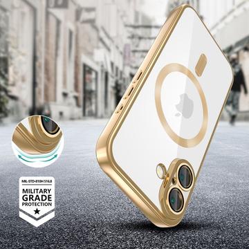 iPhone 16e/17e Tech-Protect MagFlex Cover - MagSafe-kompatibelt - Klar / Guld