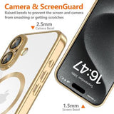 iPhone 16e/17e Tech-Protect MagFlex Cover - MagSafe-kompatibelt - Klar / Guld