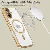 iPhone 16e/17e Tech-Protect MagFlex Cover - MagSafe-kompatibelt - Klar / Guld