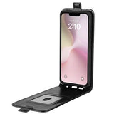 iPhone 16e/17e Vertikal Flip Taske med Kortholder - Sort
