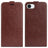 iPhone 16e/17e Vertikal Flip Taske med Kortholder - Brun