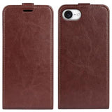 iPhone 16e/17e Vertikal Flip Taske med Kortholder - Brun