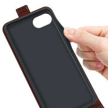 iPhone 16e/17e Vertikal Flip Taske med Kortholder - Brun