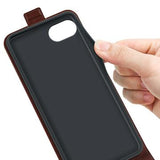 iPhone 16e/17e Vertikal Flip Taske med Kortholder - Brun